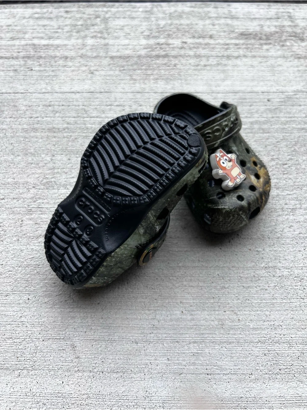 Crocs Kids Infant Littles Camouflage Realtree Clog Shoes  2/3 infant